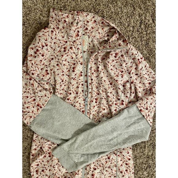 GB Full Zip Stand Up Collar Geometric Sweater S/M - Picture 4 of 11